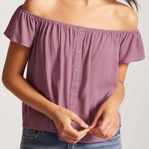Forever 21 Off-The-Shoulder Peasant Top